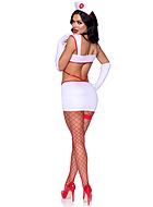 Nurse, costume dress, cut out, strappy front, choker